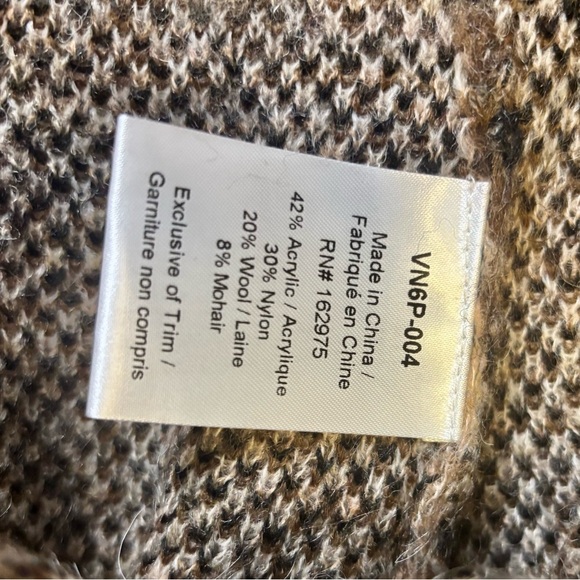 Revolve Twenty Montreal Brown and Cream Swirl Fuzzy Wide Leg Pants- NWT - Picture 5 of 6